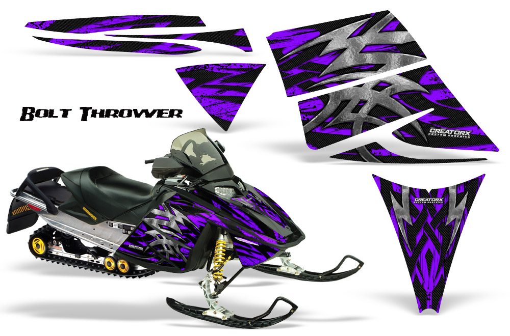 Ski-Doo Rev Graphics Kit Bolt Thrower Purple